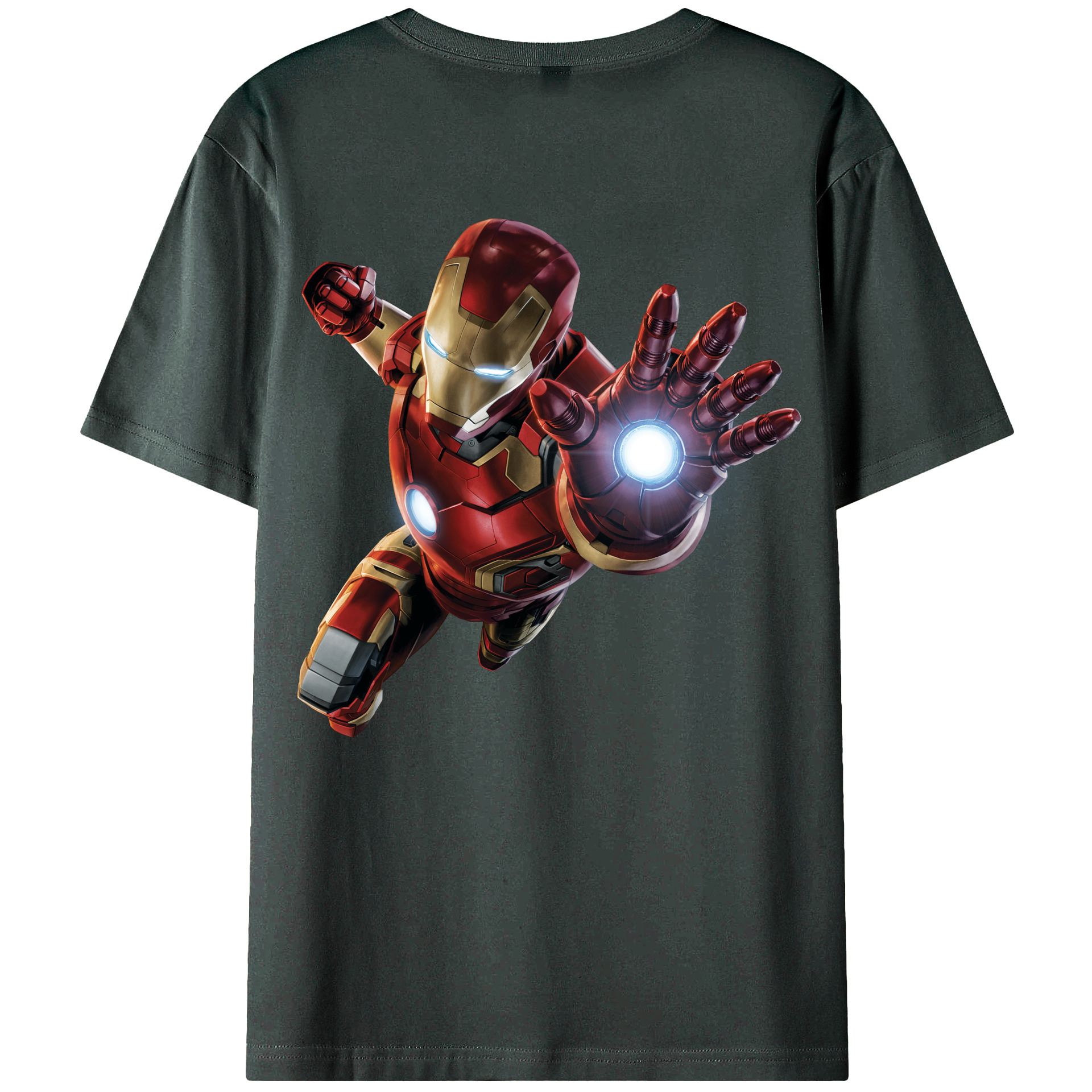 （画像用） アベンジャーズ The Avengers 綿100％ メンズ半袖Tシャツ（バックプリント） 通気性